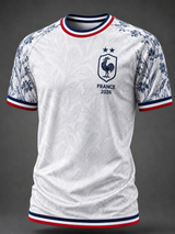 Élan Bleu - T-shirt de Football Français Élégance Sportive