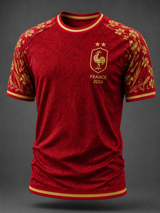 Élan Bleu - T-shirt de Football Français Élégance Sportive