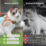 PawLuna - Harnais Anti-Fugue pour Chat Promenades sûres & liberté sans stress