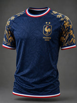 Élan Bleu - T-shirt de Football Français Élégance Sportive
